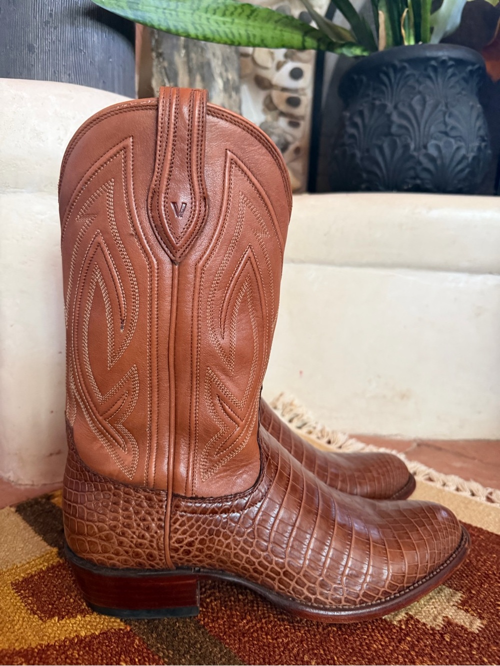 Tecovas limited edition Brown Caiman Western Cowboy Boots - the Dillon - 10 D